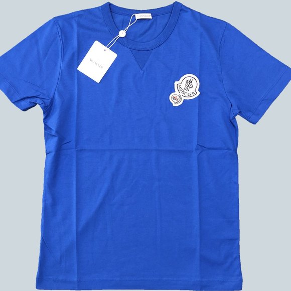 Moncler Blue Short Sleeve T-Shirt "M"